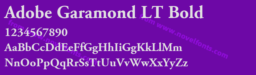 Adobe Garamond LT BoldPreview Adobe Garamond LT BoldPreview