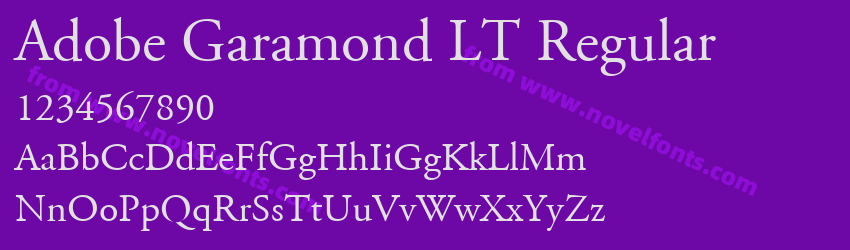 Adobe Garamond LT RegularPreview Adobe Garamond LT RegularPreview