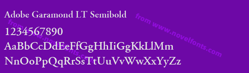 Adobe Garamond LT SemiboldPreview Adobe Garamond LT SemiboldPreview
