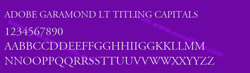 Adobe Garamond LT Titling CapitalsPreview Adobe Garamond LT Titling CapitalsPreview