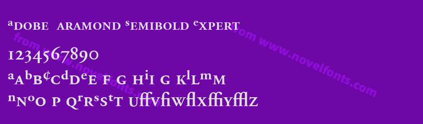 Adobe Garamond Semibold ExpertPreview Adobe Garamond Semibold ExpertPreview