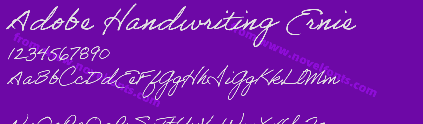Adobe Handwriting ErniePreview Adobe Handwriting ErniePreview