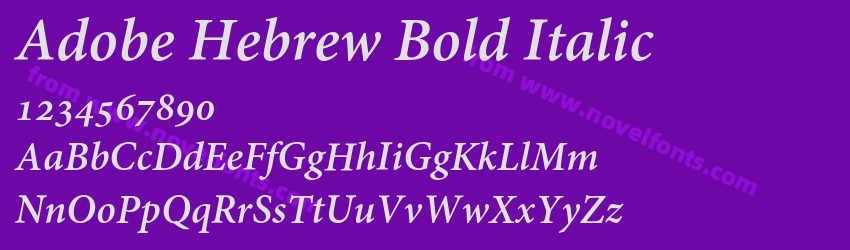 Adobe Hebrew Bold ItalicPreview Adobe Hebrew Bold ItalicPreview