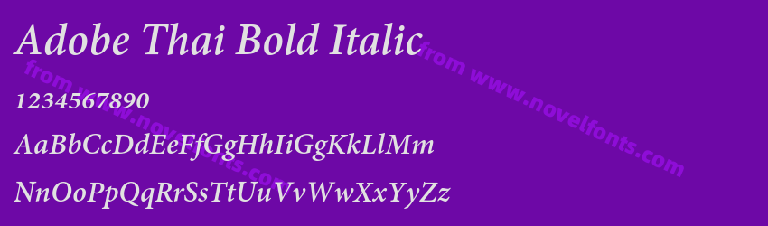 Adobe Thai Bold ItalicPreview Adobe Thai Bold ItalicPreview