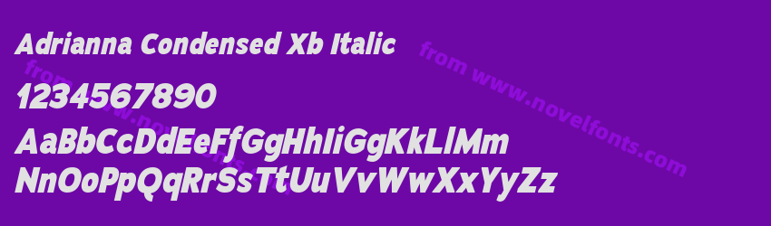 Adrianna Condensed Xb ItalicPreview Adrianna Condensed Xb ItalicPreview