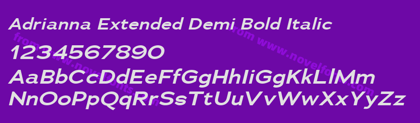 Adrianna Extended Demi Bold ItalicPreview Adrianna Extended Demi Bold ItalicPreview