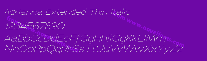 Adrianna Extended Thin ItalicPreview Adrianna Extended Thin ItalicPreview