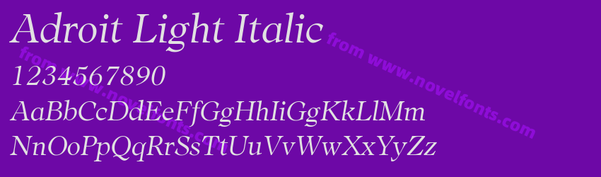 Adroit Light ItalicPreview Adroit Light ItalicPreview