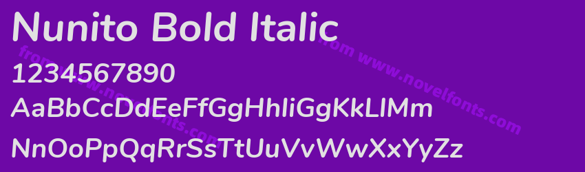 Nunito Bold ItalicPreview