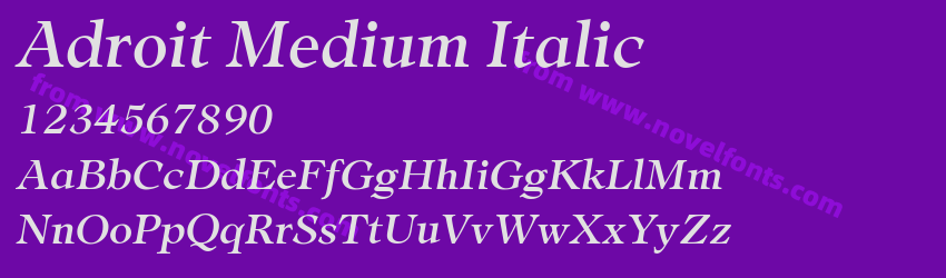 Adroit Medium ItalicPreview Adroit Medium ItalicPreview
