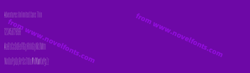 Adventures Unlimited Sans ThinPreview Adventures Unlimited Sans ThinPreview