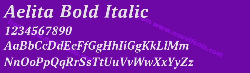 Aelita Bold ItalicPreview