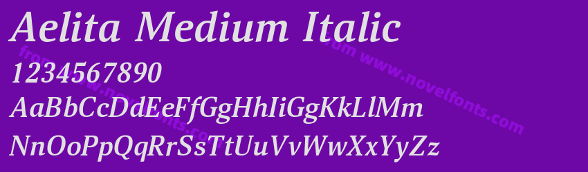 Aelita Medium ItalicPreview Aelita Medium ItalicPreview