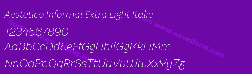 Aestetico Informal Extra Light ItalicPreview Aestetico Informal Extra Light ItalicPreview