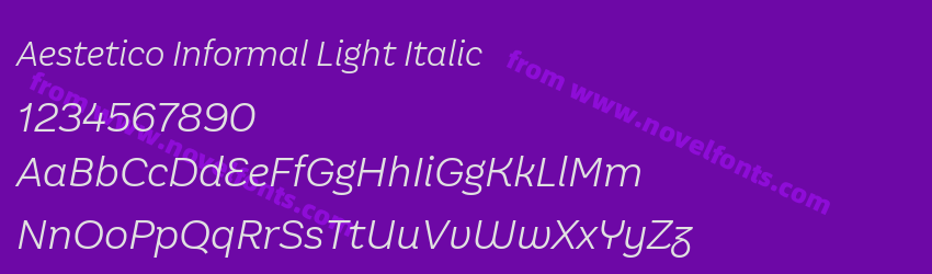 Aestetico Informal Light ItalicPreview Aestetico Informal Light ItalicPreview