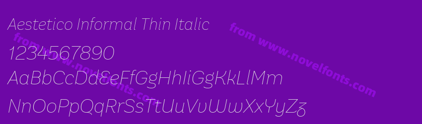 Aestetico Informal Thin ItalicPreview Aestetico Informal Thin ItalicPreview