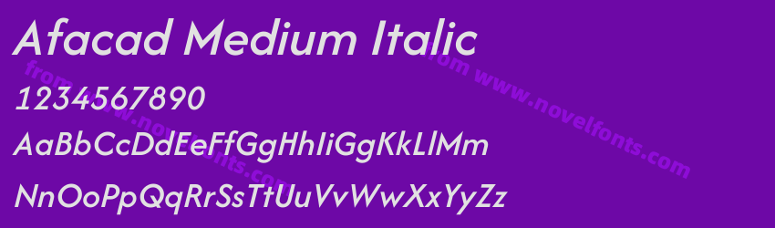 Afacad Medium ItalicPreview