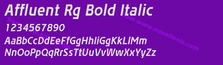 Affluent Rg Bold ItalicPreview Affluent Rg Bold ItalicPreview