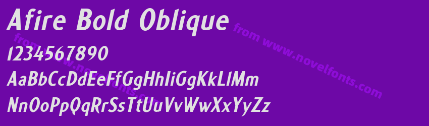 Afire Bold ObliquePreview Afire Bold ObliquePreview