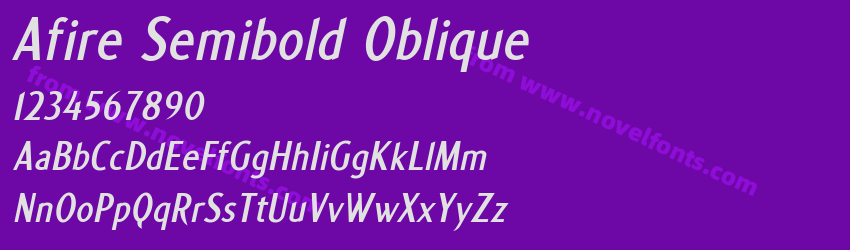 Afire Semibold ObliquePreview Afire Semibold ObliquePreview