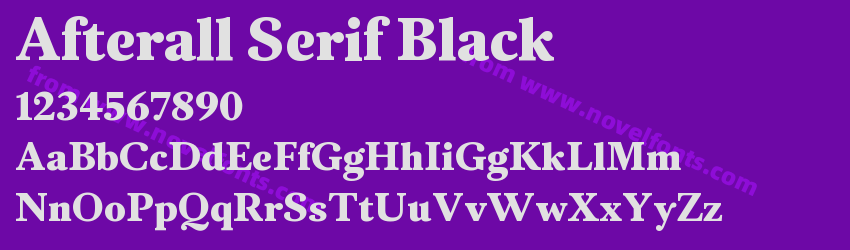 Afterall Serif BlackPreview Afterall Serif BlackPreview