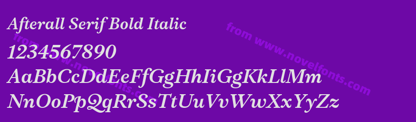Afterall Serif Bold ItalicPreview Afterall Serif Bold ItalicPreview