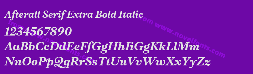 Afterall Serif Extra Bold ItalicPreview Afterall Serif Extra Bold ItalicPreview
