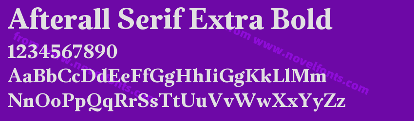 Afterall Serif Extra BoldPreview Afterall Serif Extra BoldPreview