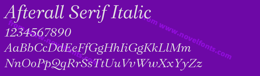 Afterall Serif ItalicPreview Afterall Serif ItalicPreview
