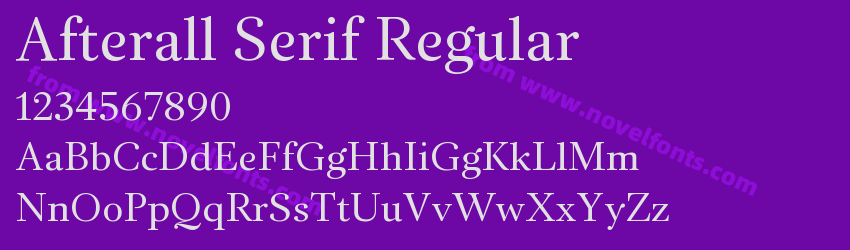 Afterall Serif RegularPreview Afterall Serif RegularPreview