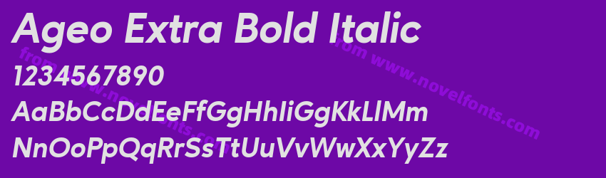 Ageo Extra Bold ItalicPreview Ageo Extra Bold ItalicPreview