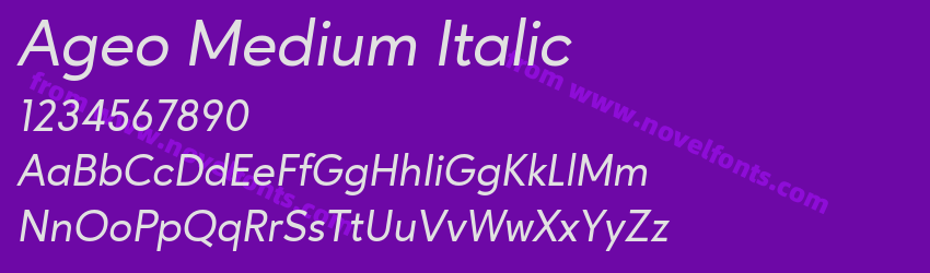 Ageo Medium ItalicPreview Ageo Medium ItalicPreview