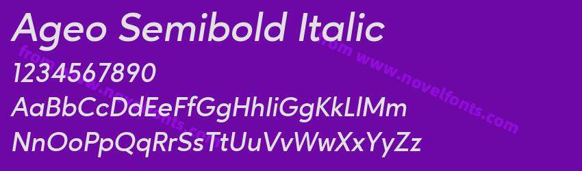 Ageo Semibold ItalicPreview Ageo Semibold ItalicPreview