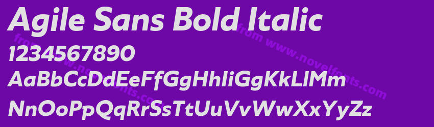 Agile Sans Bold ItalicPreview