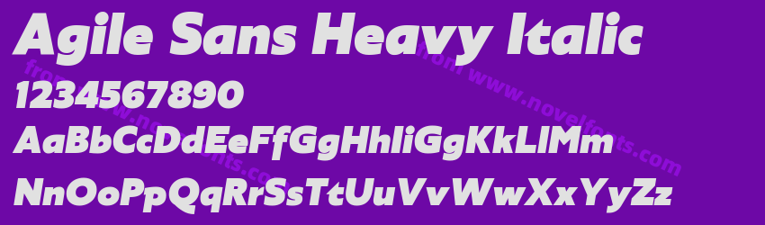 Agile Sans Heavy ItalicPreview Agile Sans Heavy ItalicPreview