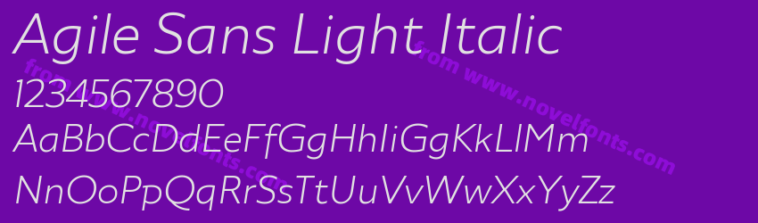 Agile Sans Light ItalicPreview Agile Sans Light ItalicPreview
