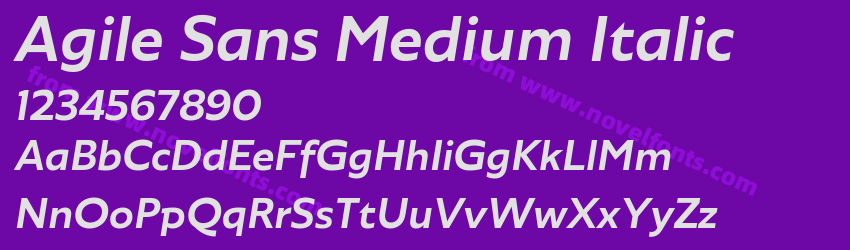 Agile Sans Medium ItalicPreview Agile Sans Medium ItalicPreview
