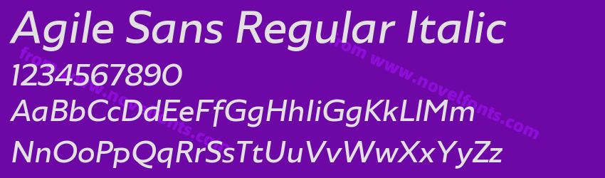 Agile Sans Regular ItalicPreview Agile Sans Regular ItalicPreview
