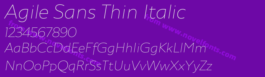 Agile Sans Thin ItalicPreview Agile Sans Thin ItalicPreview