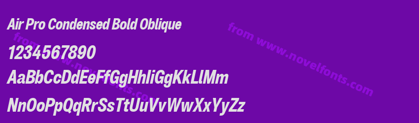Air Pro Condensed Bold ObliquePreview Air Pro Condensed Bold ObliquePreview