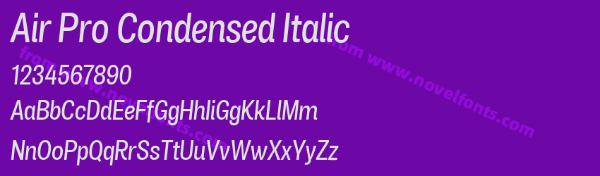 Air Pro Condensed ItalicPreview Air Pro Condensed ItalicPreview