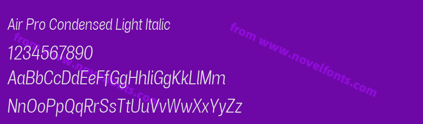 Air Pro Condensed Light ItalicPreview Air Pro Condensed Light ItalicPreview