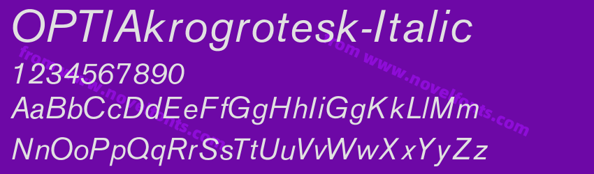 OPTIAkrogrotesk-ItalicPreview