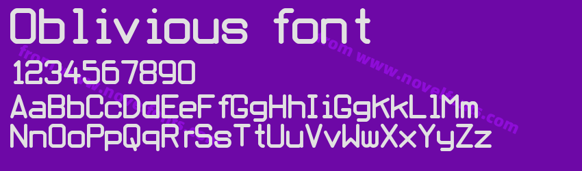 Oblivious fontPreview