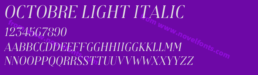 Octobre Light ItalicPreview