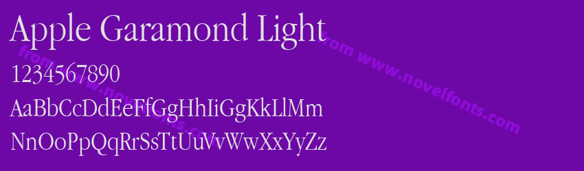 Apple Garamond LightPreview