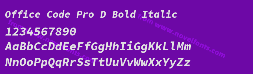 Office Code Pro D Bold ItalicPreview