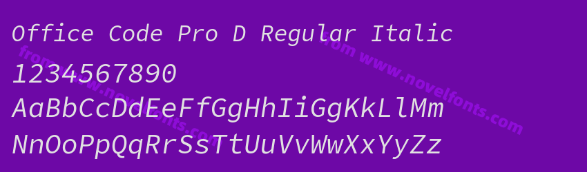 Office Code Pro D Regular ItalicPreview