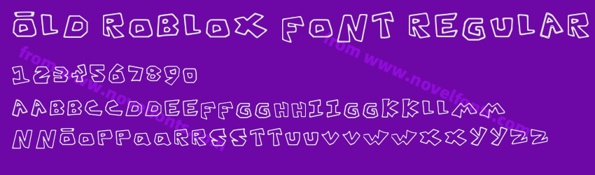 Old Roblox Font RegularPreview