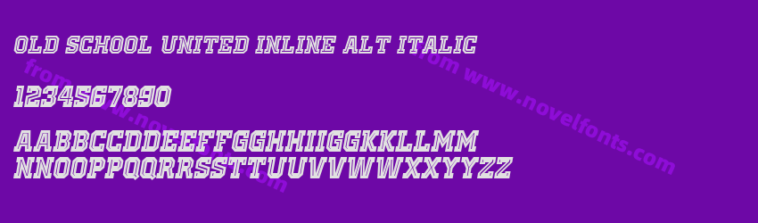 Old School United Inline Alt ItalicPreview